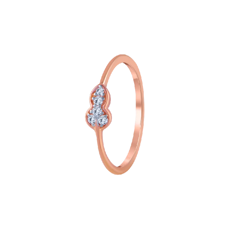 women’s opal rings-18KT (750) Rose Gold And Diamond Ring For Women