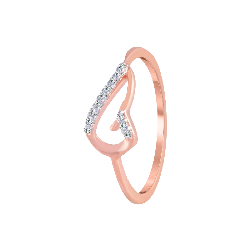 women’s high-end rings-18KT (750) Rose Gold And Diamond Ring For Women