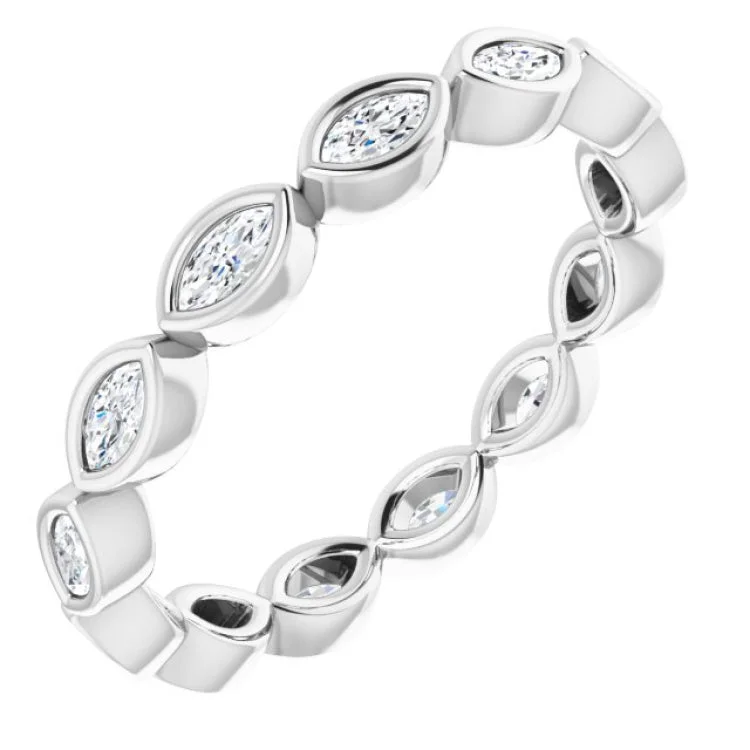 women’s sapphire rings-women’s sapphire rings-14K White 1/2 CTW Natural Diamond Eternity Band Size 7