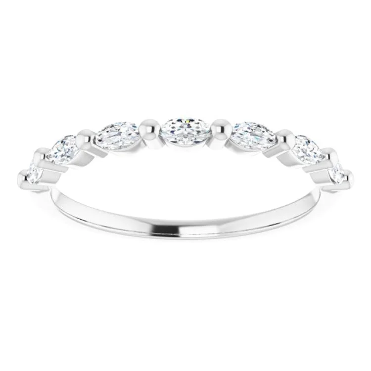 women’s custom rings-women’s custom rings-Platinum 1/3 CTW Natural Diamond Anniversary Band