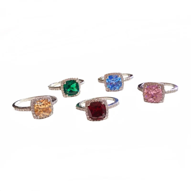 women’s high-end rings-women’s high-end rings-Adriene Cushion Cut Ring