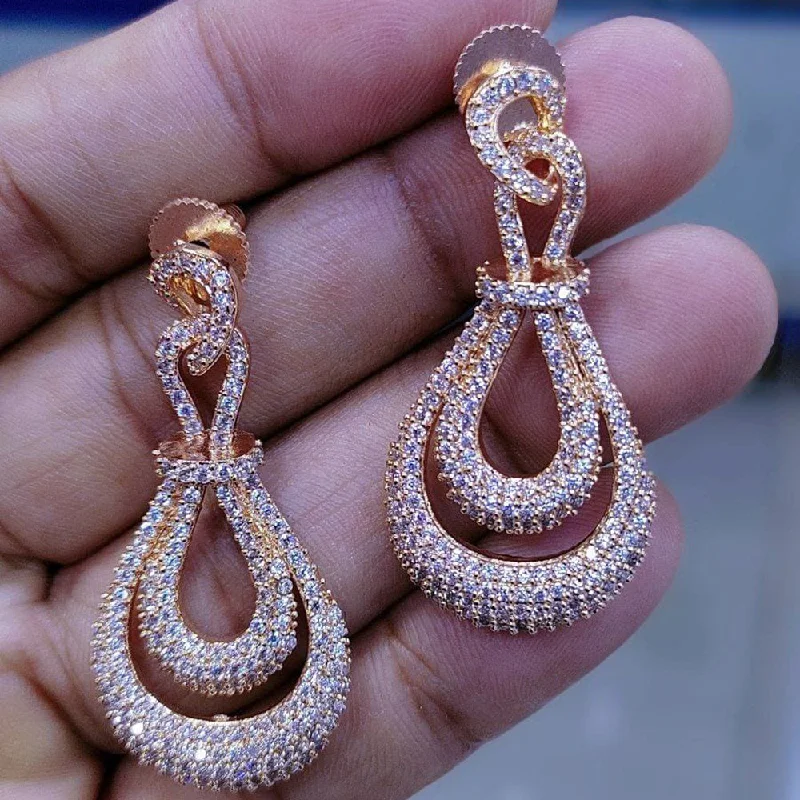 women’s unique earrings-Manisha Jewellery Gold Plated Dangler Earrings