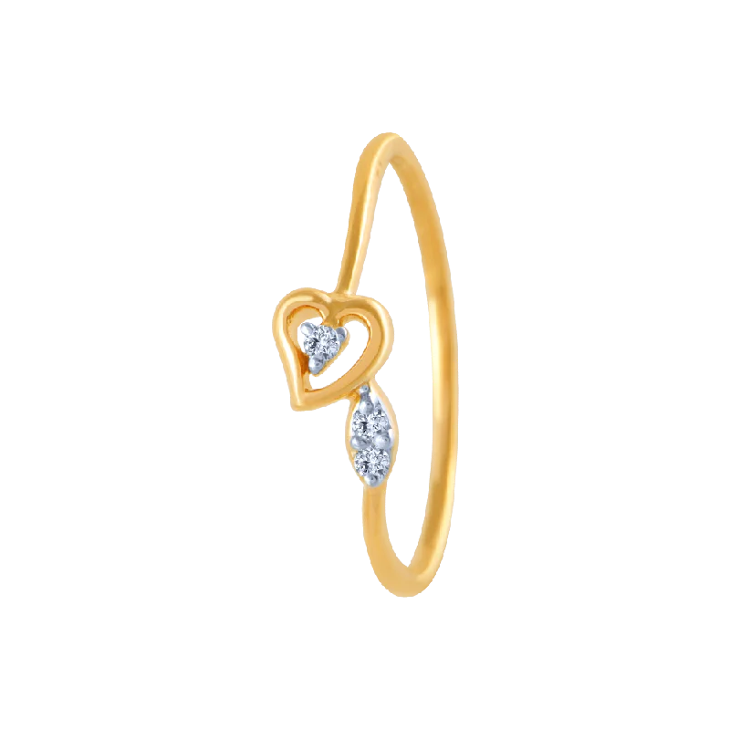 women’s high-end rings-18k (750) Yellow Gold And Diamond Ring For Women