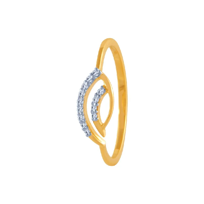 women’s luxury rings-18k (750) Yellow Gold And Diamond Ring For Women