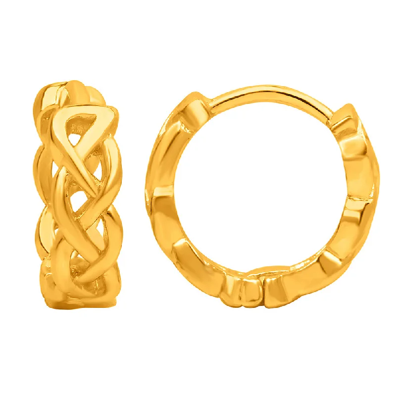 women’s statement hoop earrings-Mahi Gold Plated Exquisite Piercing Hoopp Bali Single Mens Earrings (BB1101026G)