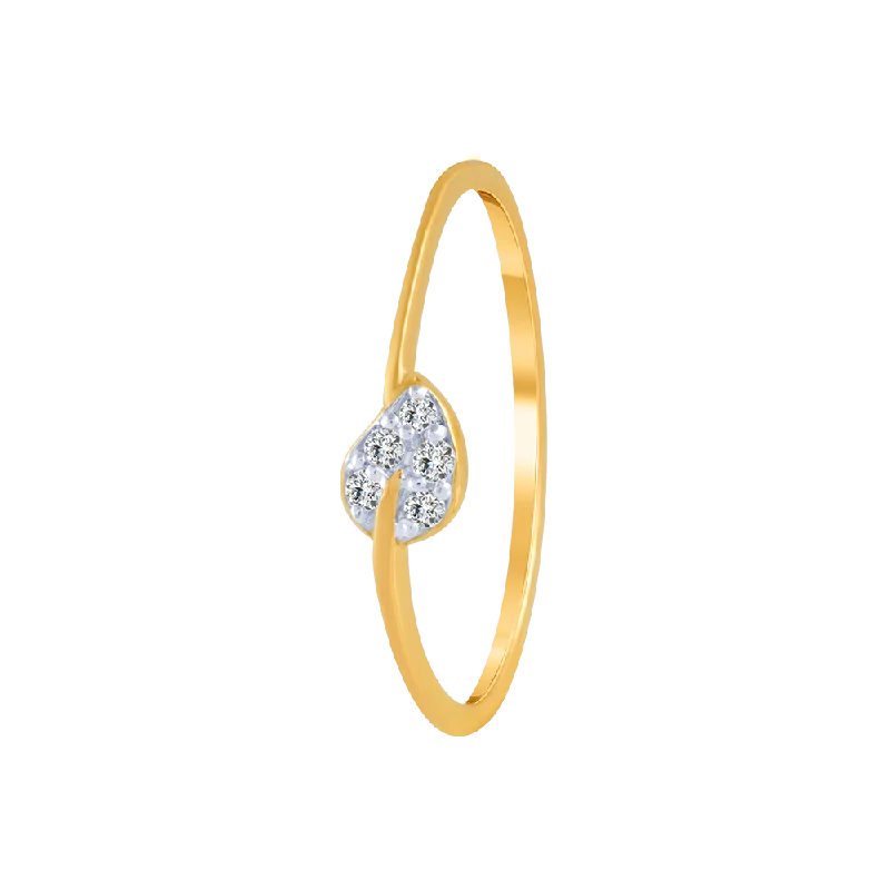 women’s bridal rings-18KT (750) Yellow Gold And Diamond Ring For Women