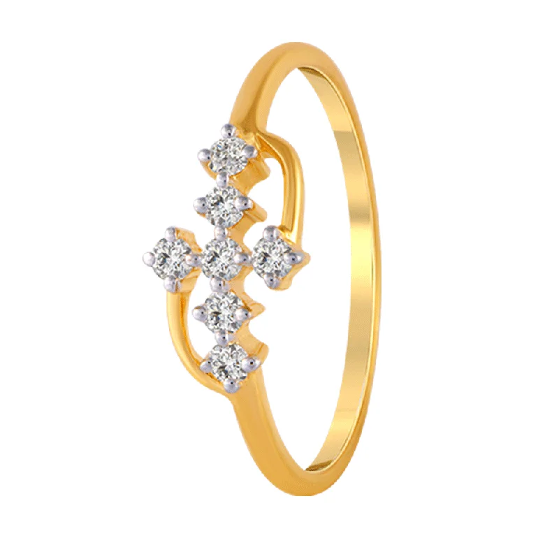 women’s high-end rings-18KT (750) Yellow Gold And Diamond Ring For Women