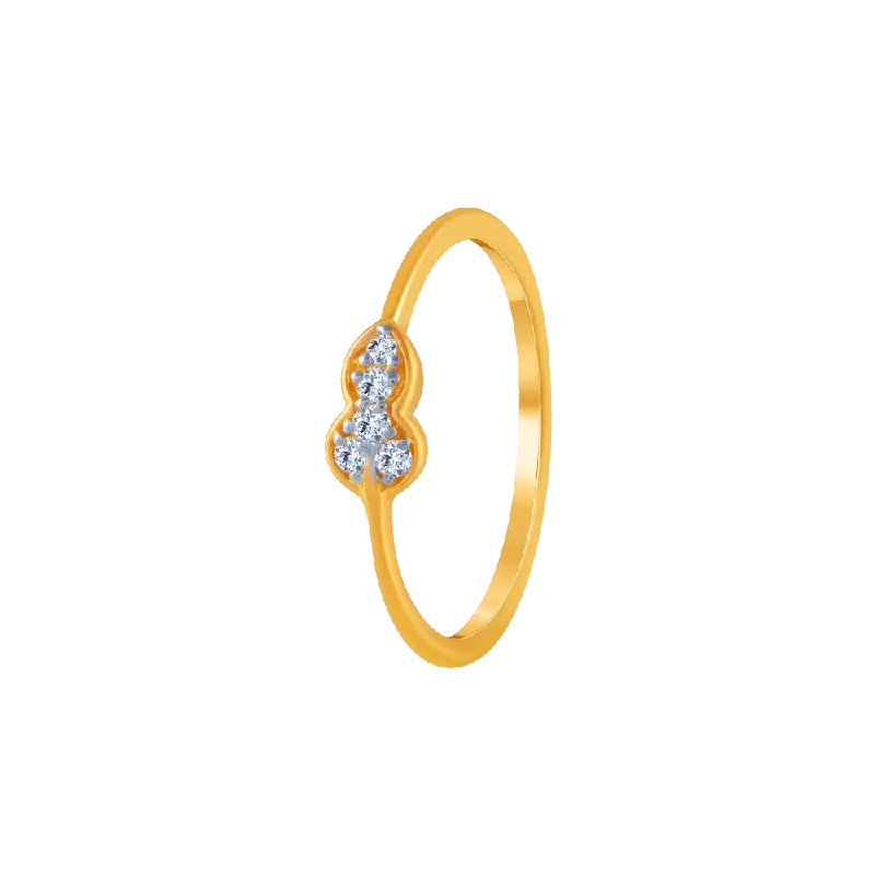 women’s birthstone rings-18KT (750) Yellow Gold And Diamond Ring For Women