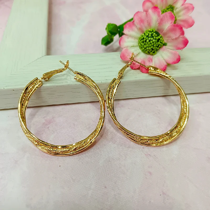 women’s elegant hoop earrings-Infinity Jewels Gold Plated Hypoallergenic Nickel Free Hoop Earrings