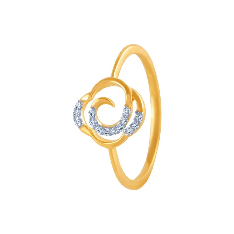 women’s high-end rings-18k (750) Yellow Gold And Diamond Ring For Women