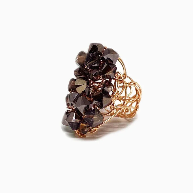 women’s classic solitaire rings-women’s classic solitaire rings-CHOCOLATE BROWN