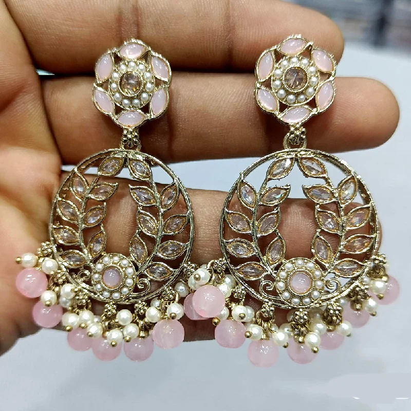 women’s luxurious earrings-Rani Sati Jewels Gold Plated Reverse AD Dangler Earrings