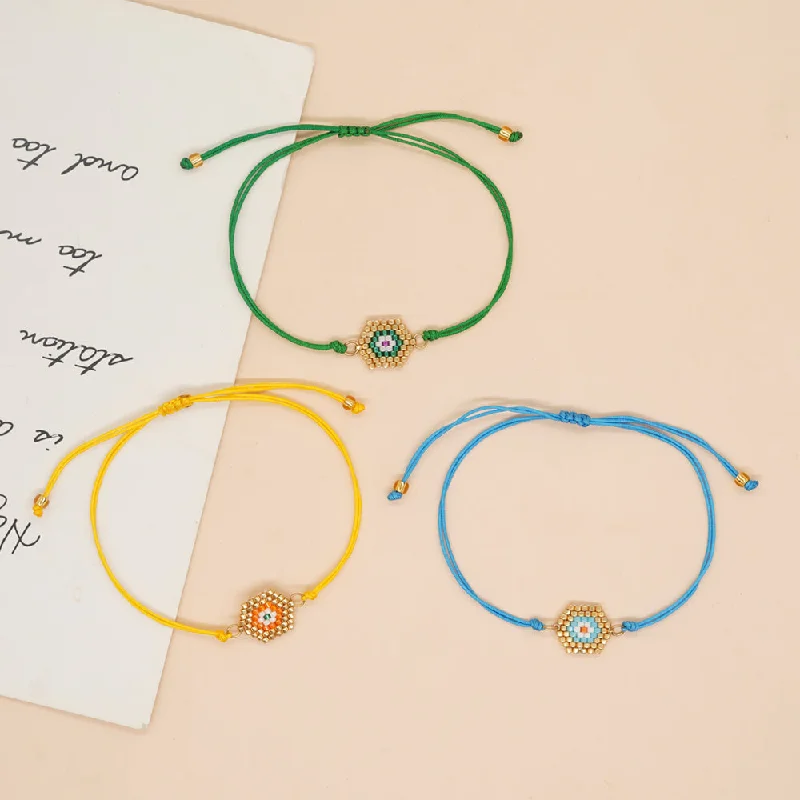 women’s silver bracelets-Casual Retro Circle Colorful Soft Clay Unisex Bracelets