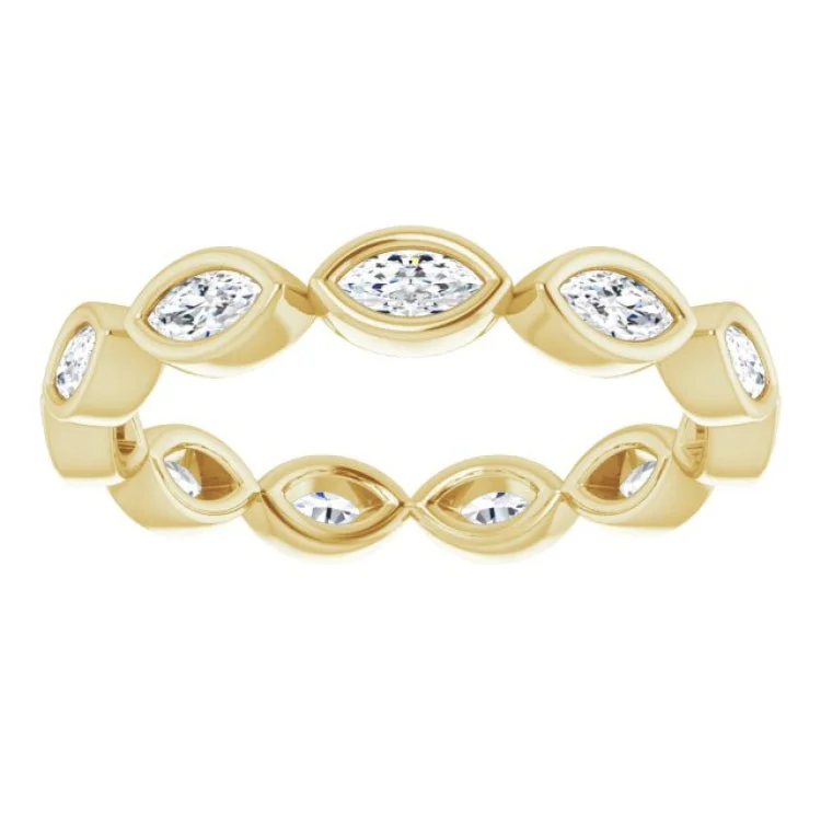 women’s radiant-cut rings-women’s radiant-cut rings-14K Yellow 1/2 CTW Natural Diamond Eternity Band Size 7