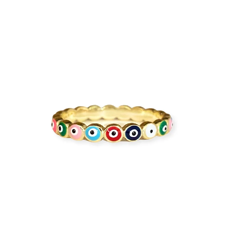 women’s statement diamond rings-women’s statement diamond rings-Evil Eye Multi Ring