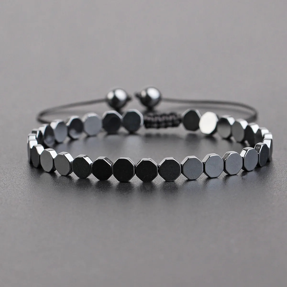 women’s luxury diamond bracelets-Casual Geometric Heart Shape Haematite Unisex Bracelets