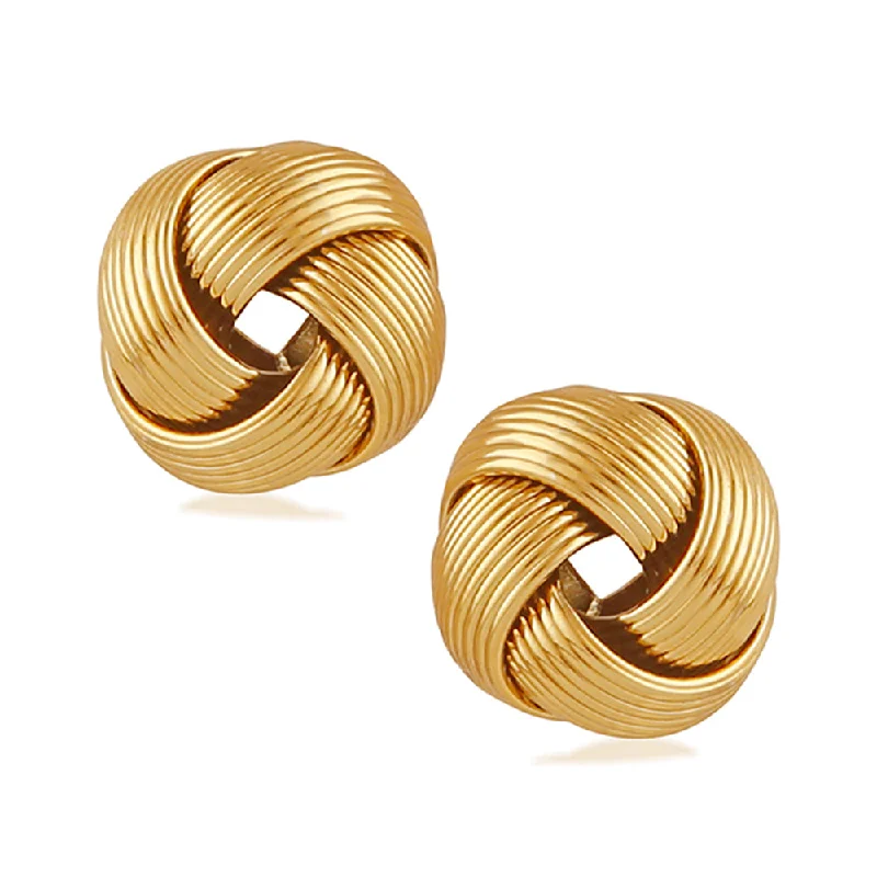 women’s sparkly earrings-Mahi Gold Plated Pair of Push Back Piercing Stud / Tops Pair of Mens Earrings (ER1109569GMen)