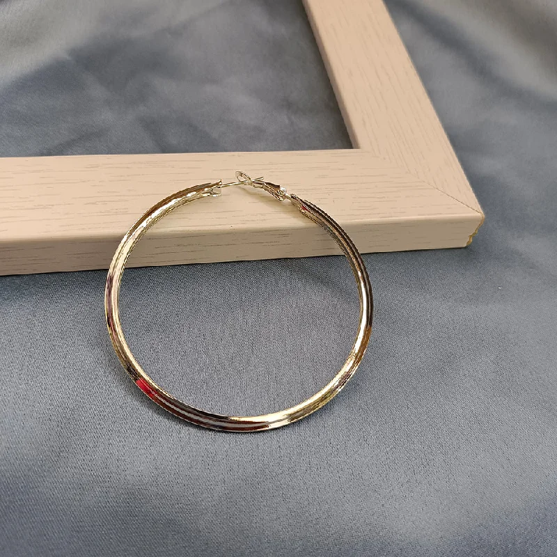 women’s gold hoop earrings-Viky Silver Plated Hoop Earrings