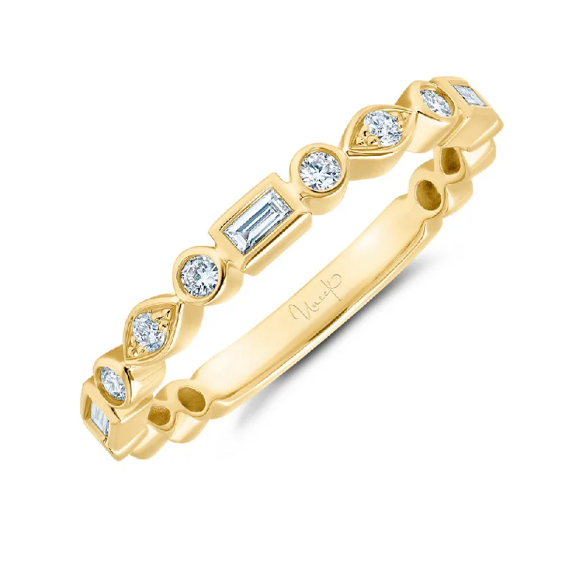 women’s engraving rings-Uneek Stackable Diamond Ring