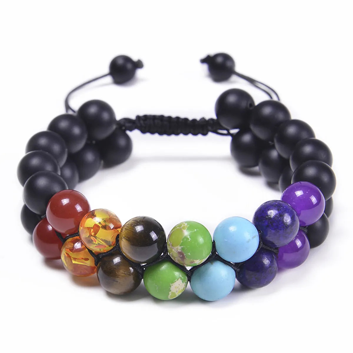 10MM-Colorful Stone Grinding Sand Bracelet