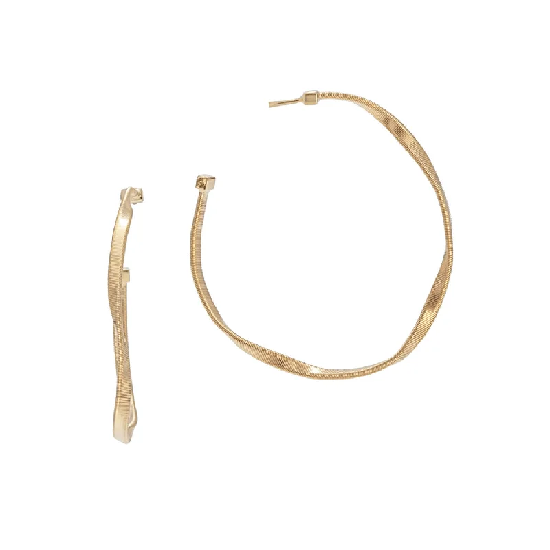 women’s luxury earrings-Marrakech Coiled Hoop Earrings in 18K Yellow Gold