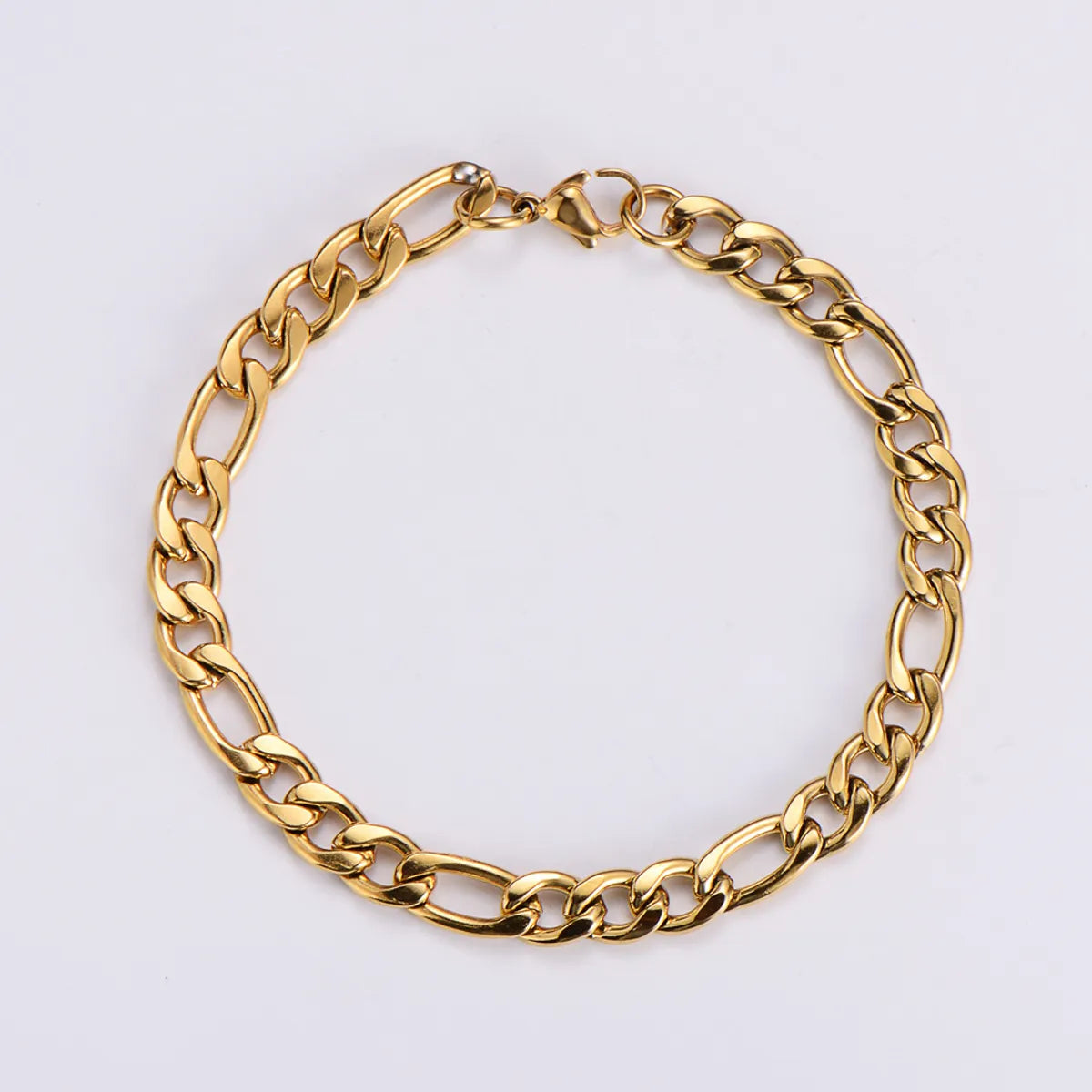 women’s luxury diamond bracelets-Hip-Hop Geometric 304 Stainless Steel Inlaid Gold No Inlaid 18K Gold Plated Men'S Bracelets