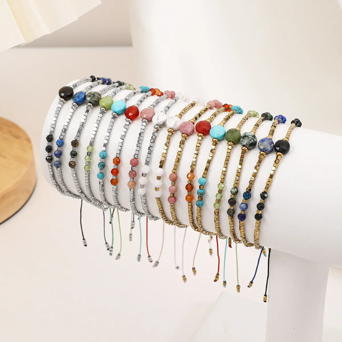 women’s custom bangles-Bohemian Geometric Agate Women's Bracelets