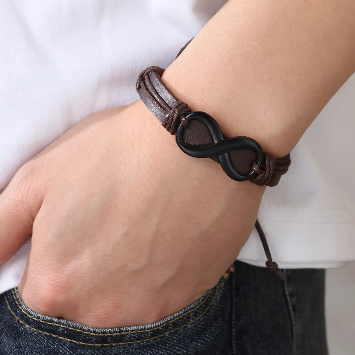 Eight Characters-Brown Leather Black Accessories