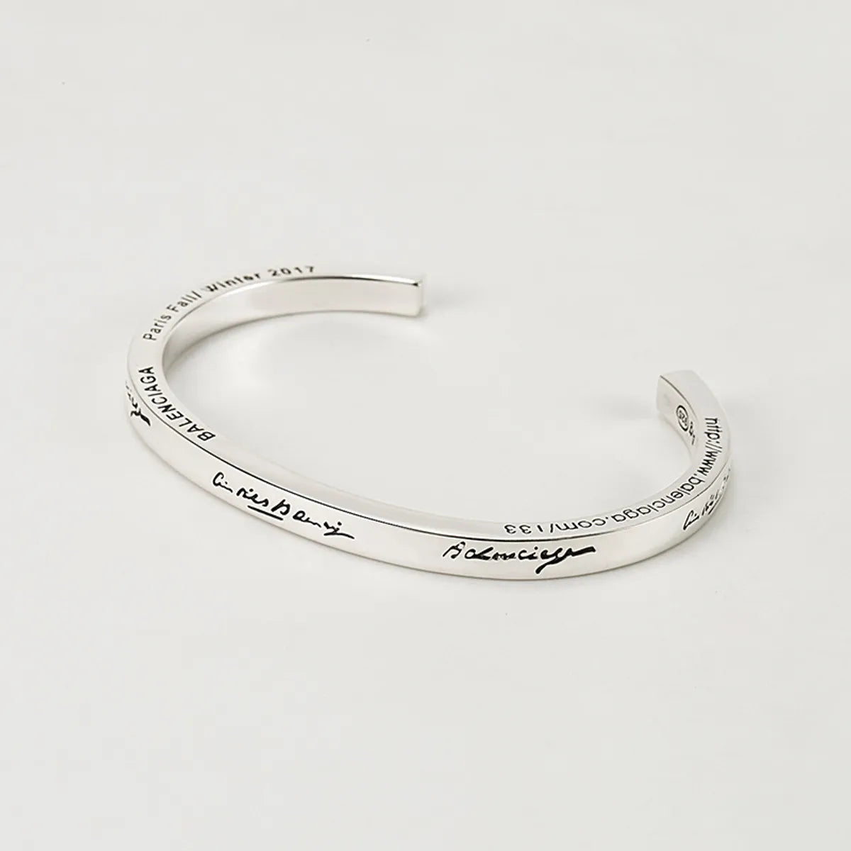 women’s elegant bangles-S925 Sterling Silver Heavy Industry English Letter Bracelet Special-interest Design Simple And Light Luxury Internet Celebrity All-match Distressed Thai Silver Bracelet