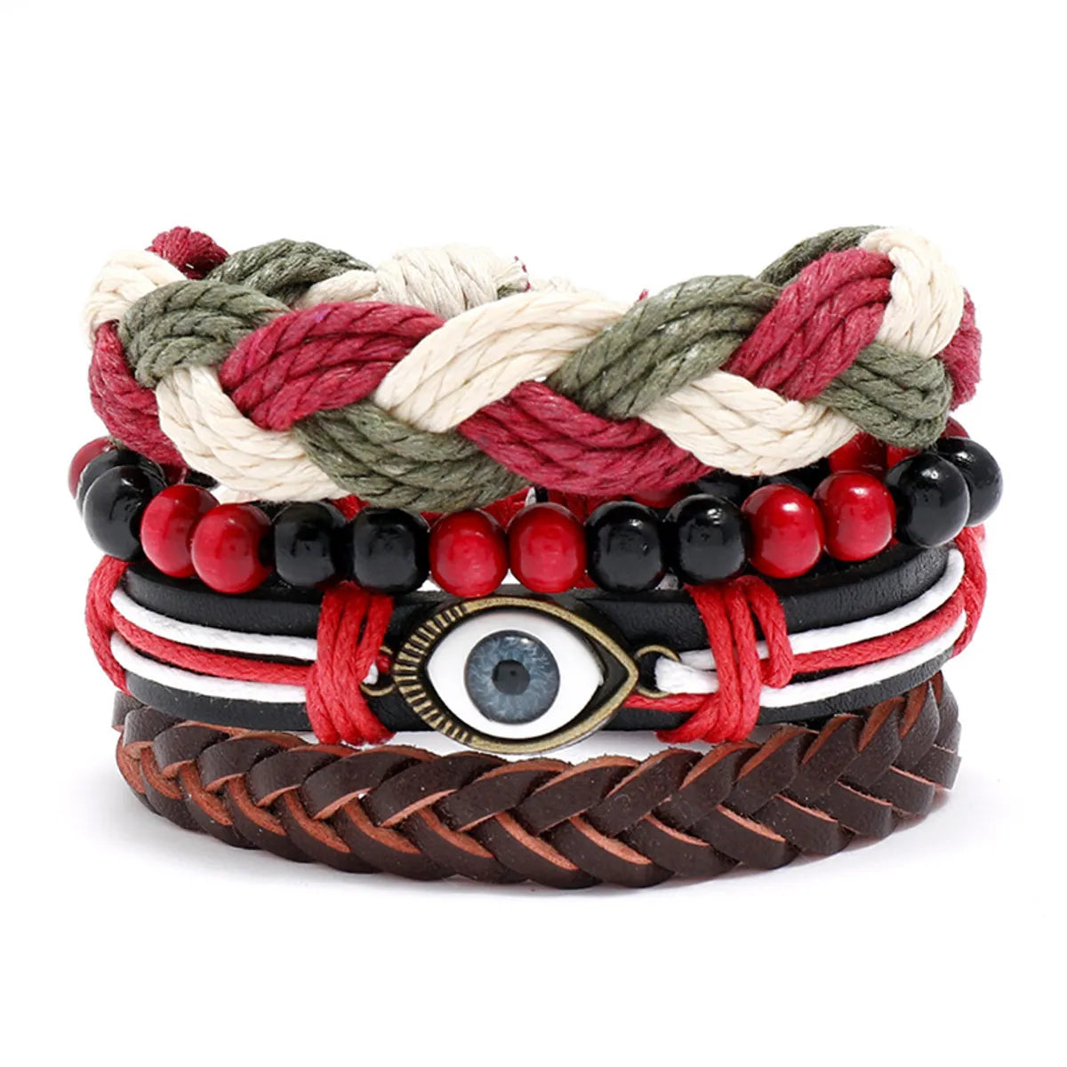 women’s stylish bracelets-Bohemian Geometric Pu Leather No Inlaid Unisex Bracelets