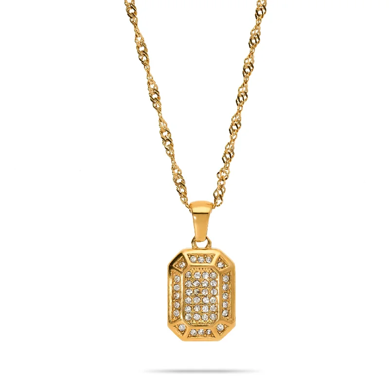 women’s layered pendant necklaces-women’s layered pendant necklaces-Anura necklace gold