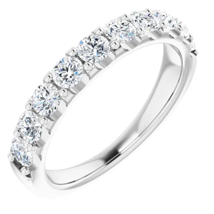 women’s minimal rings-women’s minimal rings-Platinum 9/10 CTW Natural Diamond Anniversary Band