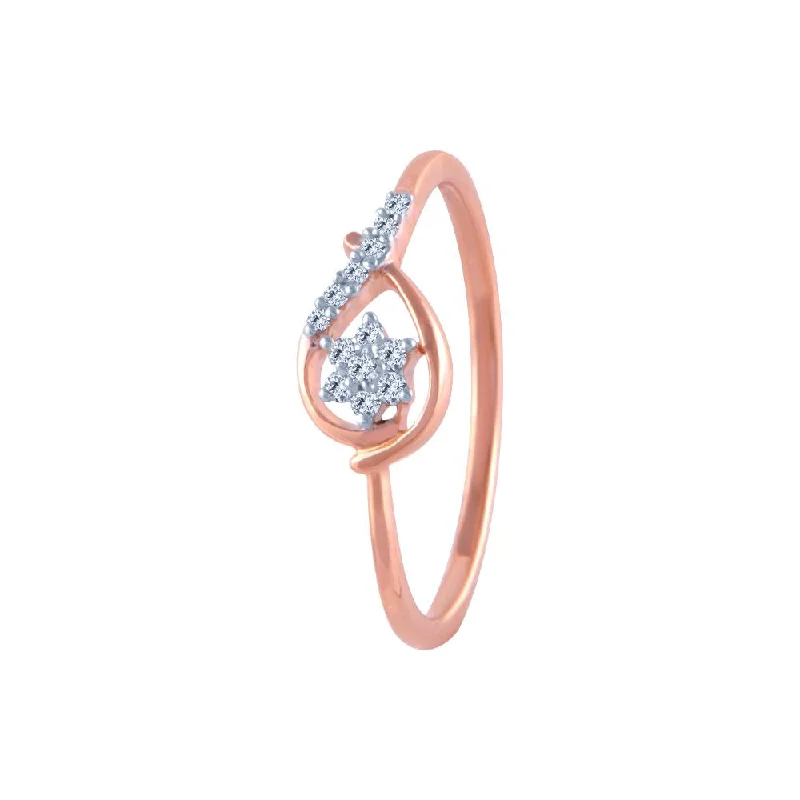 women’s vintage-inspired rings-18k (750) Rose Gold And Diamond Ring For Women