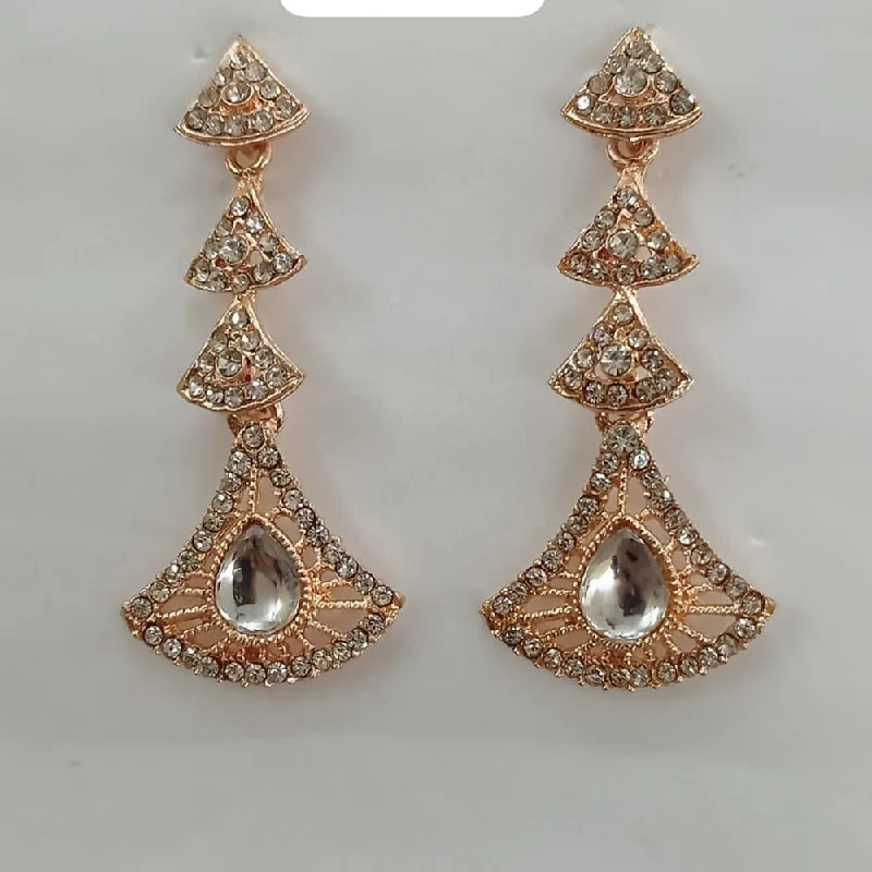 women’s silver earrings-Khushboo Jewellers Austrian Stone Dangler Earrings