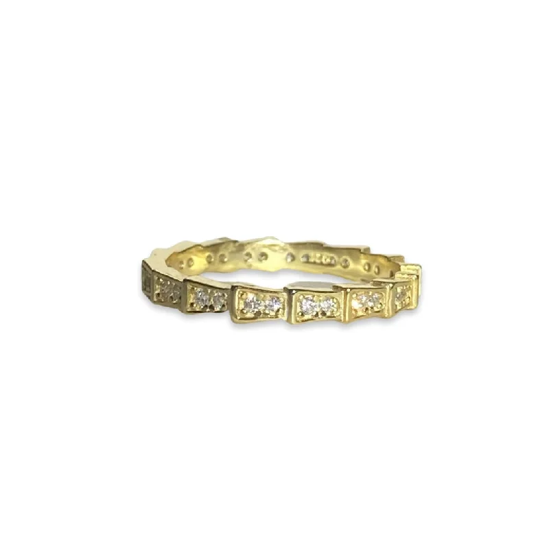 women’s three-stone rings-women’s three-stone rings-Noelia Bamboo Eternity Ring