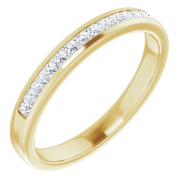 women’s high-end rings-women’s high-end rings-14K Yellow 1/2 CTW Natural Diamond Band