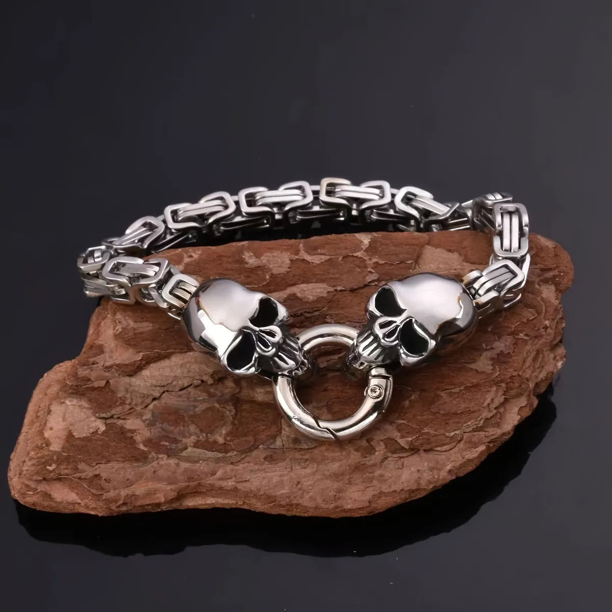 women’s sleek bangles-Punk Classic Style Cool Style Skull Stainless Steel Men'S Bracelets