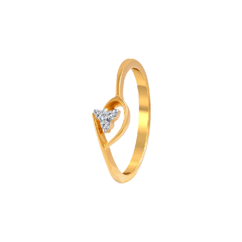 women’s knot rings-18KT (750) Yellow Gold And Diamond Ring For Women