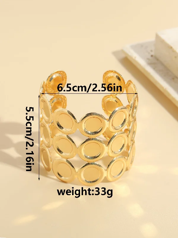 women’s celestial bangles-Retro Simple Style Solid Color Metal Plating Women's Bangle