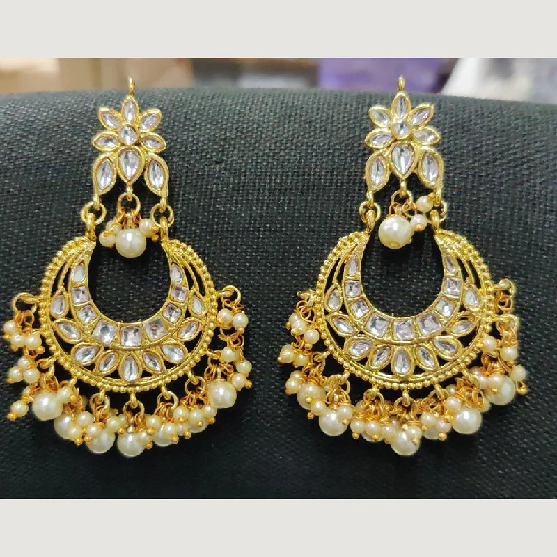 women’s radiant earrings-Shreeji Gold Plated Dangler Earrings