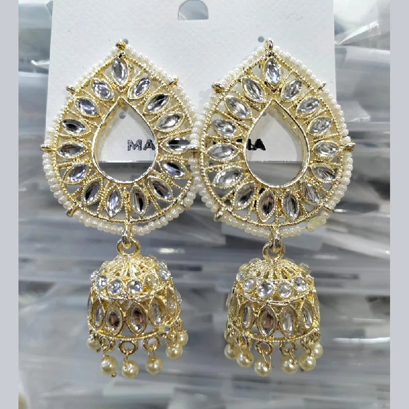 women’s multi-layered earrings-Manisha Jewellery Gold Plated Jhumki Earrings