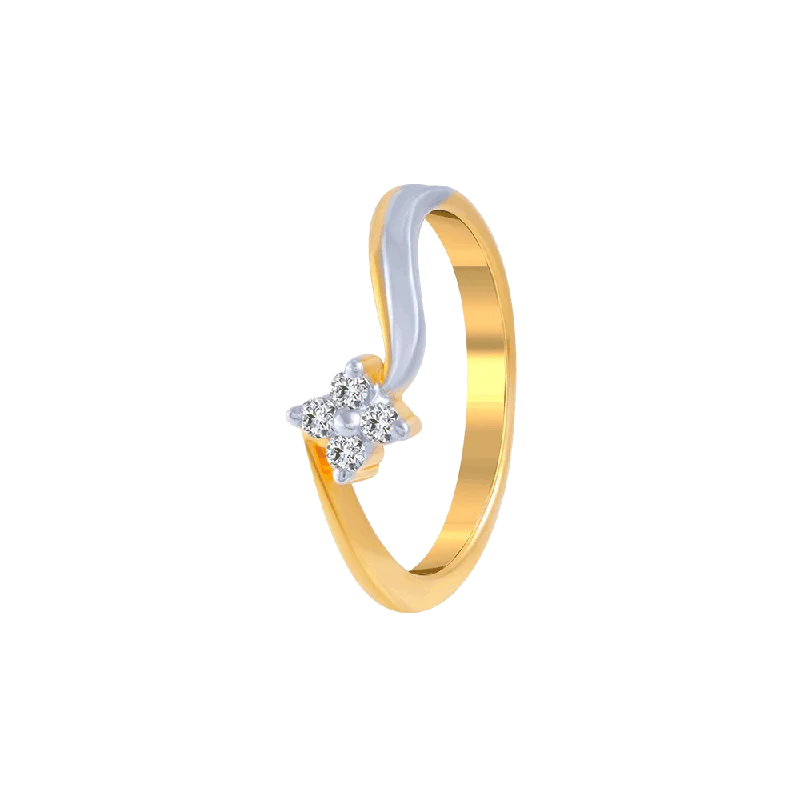 women’s high-end rings-18KT (750) Yellow Gold And Diamond Ring For Women