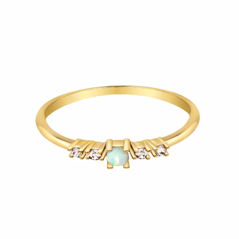 women’s flower rings-women’s flower rings-Juliette Opal Ring