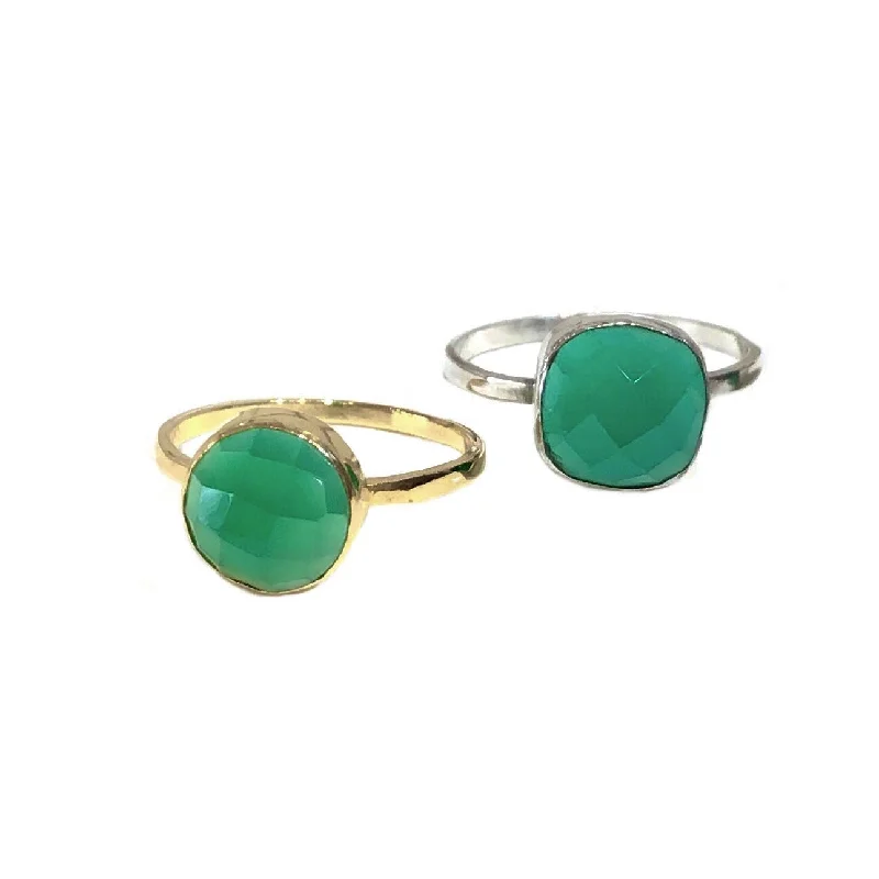 women’s classic solitaire rings-women’s classic solitaire rings-Felice Gemstone Ring Emerald