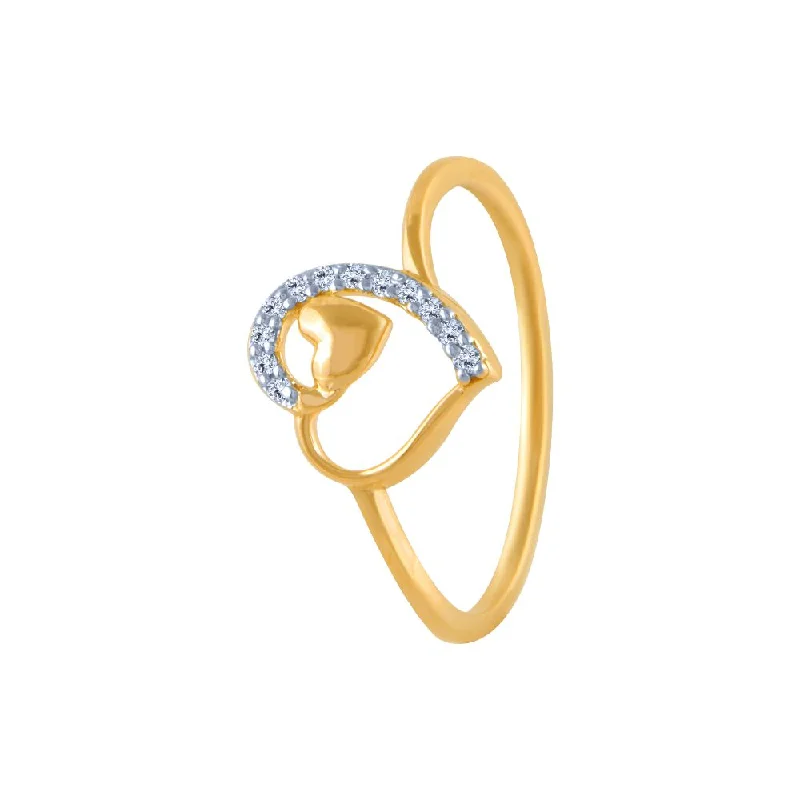 women’s bridal rings-18k (750) Yellow Gold And Diamond Ring For Women