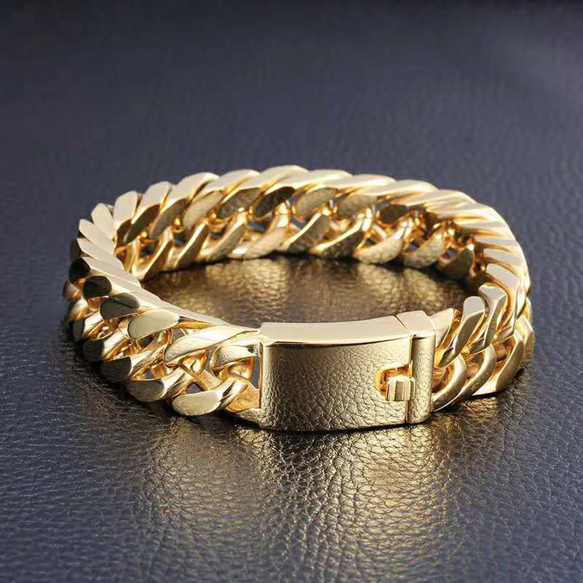 women’s engraved cuff bracelets-Fashion Solid Color Alloy Plating Men'S Bracelets 1 Piece