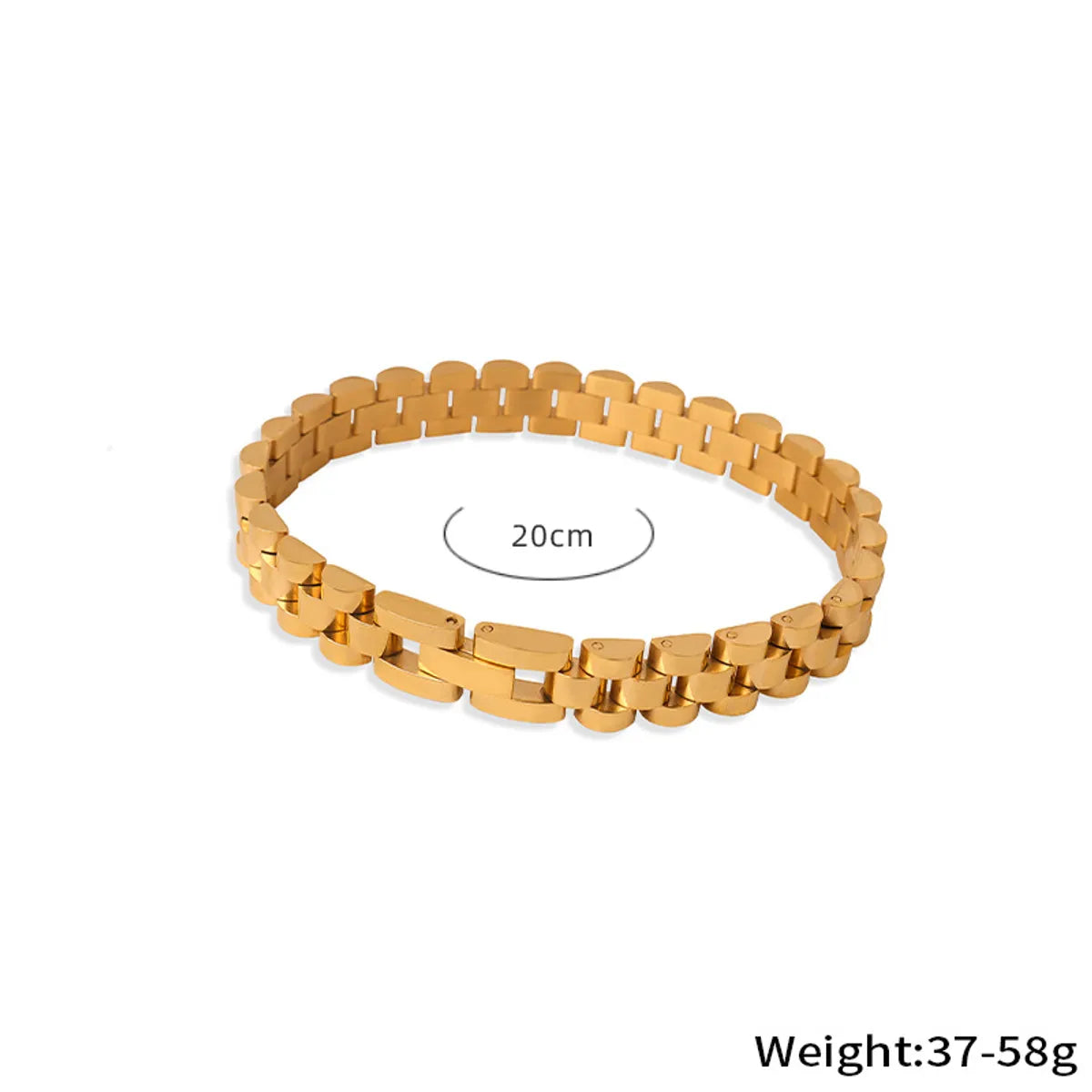 Gold Bracelet-200mm Width 10mm