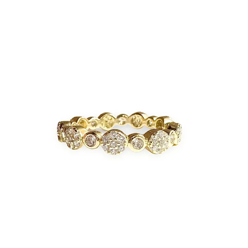 women’s multicolor gemstone rings-women’s multicolor gemstone rings-Noelia Bezel Deco Eternity Ring