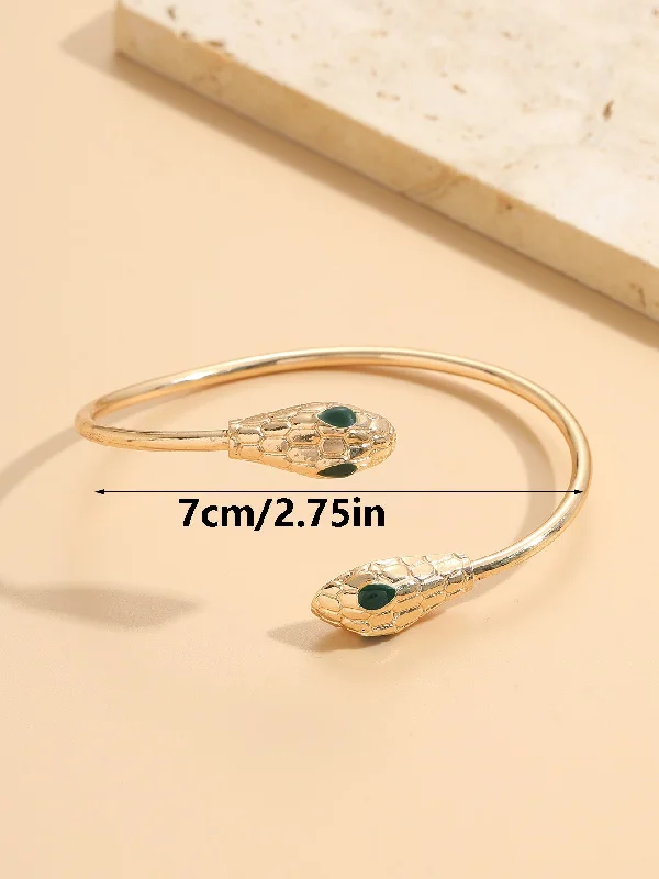 women’s diamond bangles-Modern Style Classic Style Snake Metal Plating Women's Bangle