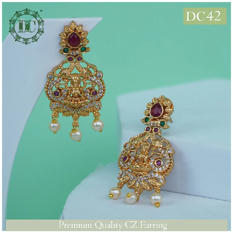 women’s angel wing earrings-Diksha Collection Gold Plated Dangler Earrings